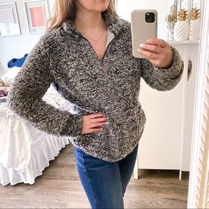 WEATHERPROOF VINTAGE GREY QUARTER ZIP